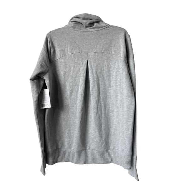 JOCKEY Gray Cowl Neck Sweatshirt Soft Fleece Stretch Hi-Lo Hem Top Womens Small - Picture 5 of 9